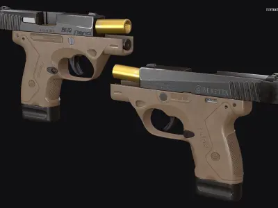 Beretta NANO Low-poly 3D model