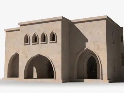 Arab x3 Low-poly 3D model