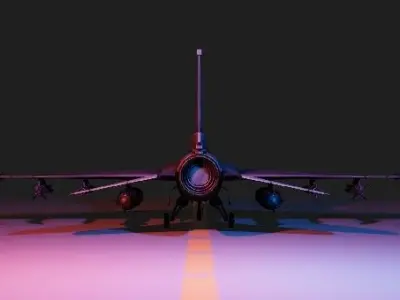 fighter aircraft Free low-poly 3D model