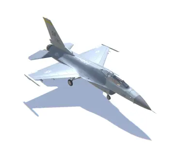 F-16 Fighting Falcon Jet Fighter Aircraft Low-poly 3D model
