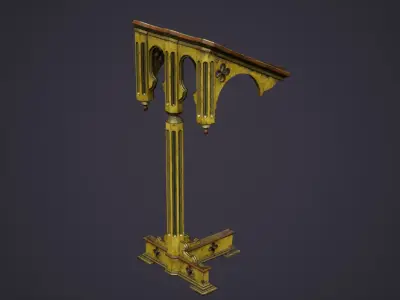Christian Church Lectern Low-poly 3D model