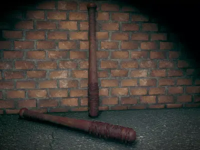 The Walking Dead Lucille Bat  3D model