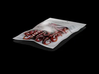 Dried fish and seafood Dried Octopus Low-poly 3D model