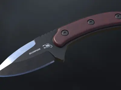 Tactical Knife Scorpion Low-poly 3D model