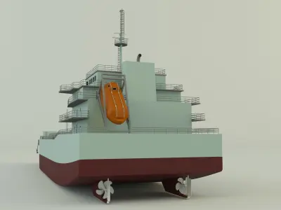Dry cargo ship 3D model