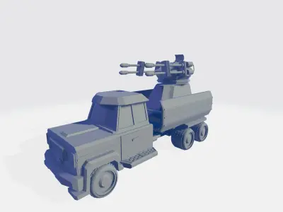 War Truck  Low-poly 3D model