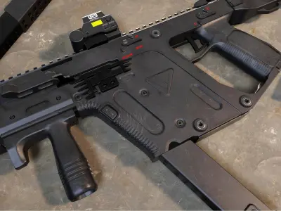 Kriss Vector Submachine Gun Low-poly 3D model