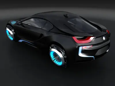Hover sport cars Set 5in1 3D model