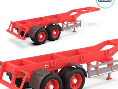 3D Printable Truck Trailer Model 3D print model