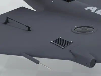 ALLAG-E - Military interceptor drone 3D model