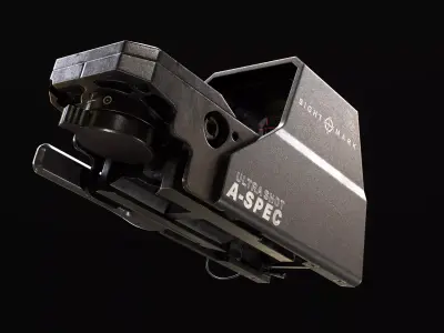 Sightmark A-Spec Reflex Sight with T-3 Magnifier Low-poly 3D model