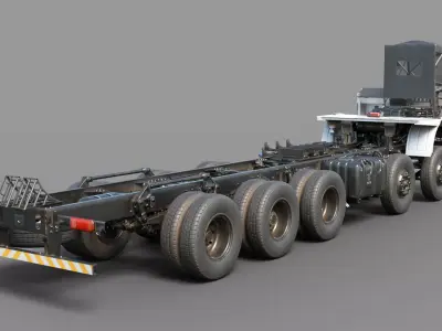 TATA LPT Chassis 16 wheel 3D model