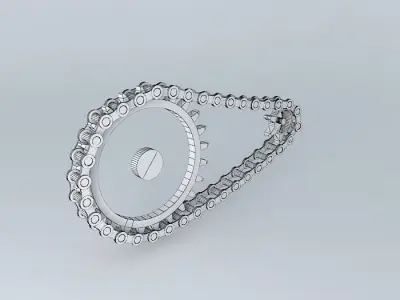 Bicycle chain Free 3D model