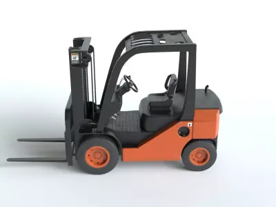 Forklifts Old and New PBR 3D model