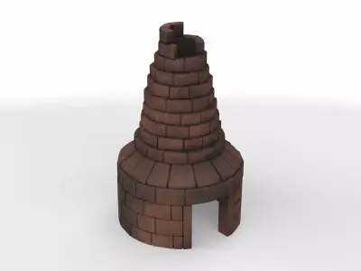  stylized bell furnace 3D model