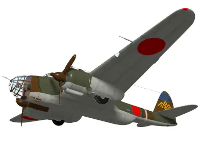 kawasaki Ki48 Lily 3D model purchase