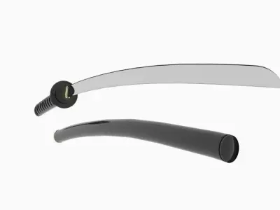 Katana samurai sword 3D model buy