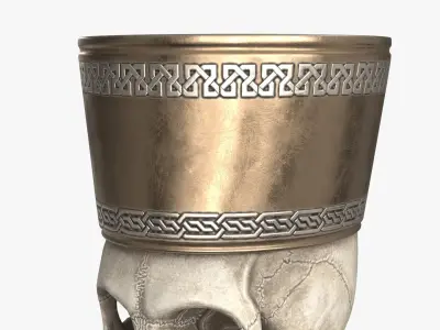 Antique Skull Goblet Low-poly 3D model
