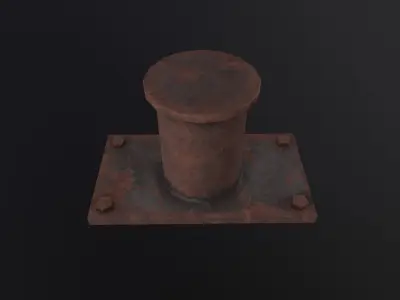 Sea bollard 3D Model Low-poly 3D model