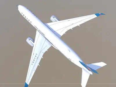 Airbus A350 China Southern livery Low-poly 3D model