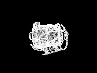 Low Poly Stylized Moto Fuel Dispenser Low-poly 3D model