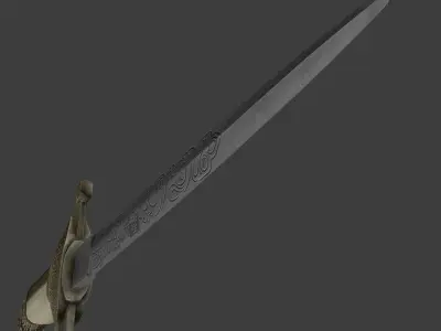 Three piece Indo Persian dagger 3D model