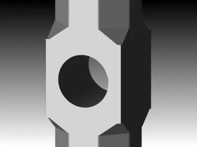 Sledgehammer tube with hole in it Free 3D model