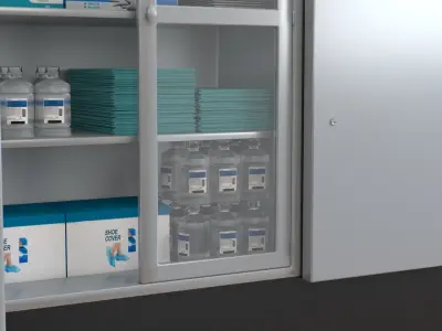 Medical Storage and warming Cabinet  3D model