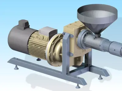 Oil Seed Press Machine 3D model