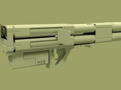sci fi rocket launcher 3D model purchase
