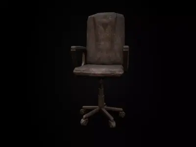 Old Office Chair - Game Ready PBR Low-Poly 3D Model Low-poly 3D model