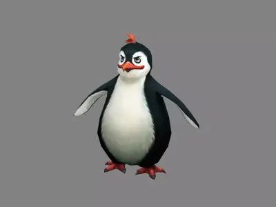 Cartoon penguin Low-poly 3D model purchase