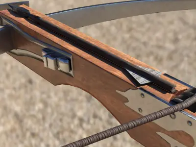 Crossbow Animated Low-poly 3D model