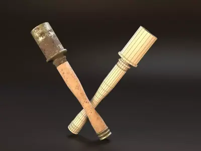German Grenade from WWI Free low-poly 3D model