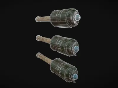 German M24 Stick Grenade 3D model