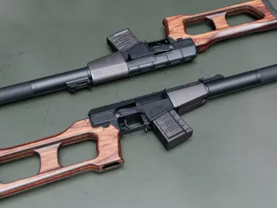 VSS rifle Low-poly 3D model
