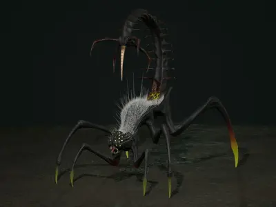 Alien Scorpion Low-poly 3D model