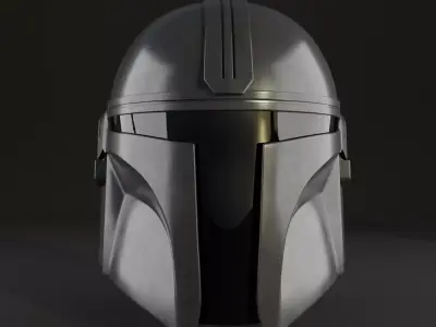 Mandalorian helmet Low-poly 3D model