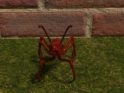 red ant Low-poly 3D model purchase