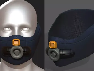 Helmet scifi military combat 3d  Low-poly 3D model get