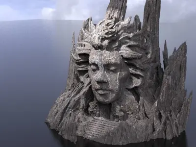 Fallen Angel cliffs Dark 1  3D model