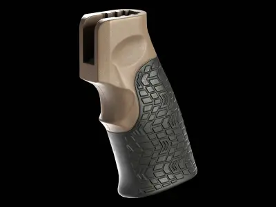 Daniel Defense Pistol Grip Without Trigger Guard Low-poly 3D model
