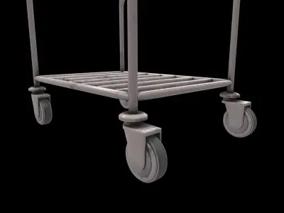 medical trash cart 3D model