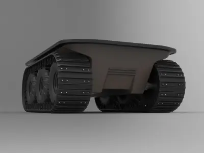 Argo platform 6x6 with tracks 3D model