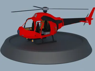 Low-poly Helicopter Low-poly 3D model