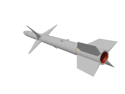 AGM-88 HARM missile low poly Low-poly 3D model