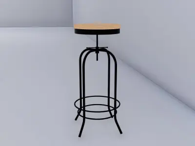 Industrial stool 3D model