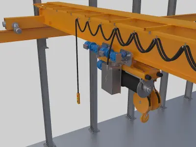 Crane single beam 3D model