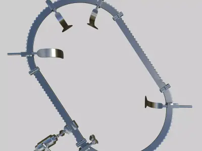 Bookwalter Retractor Low-poly 3D model