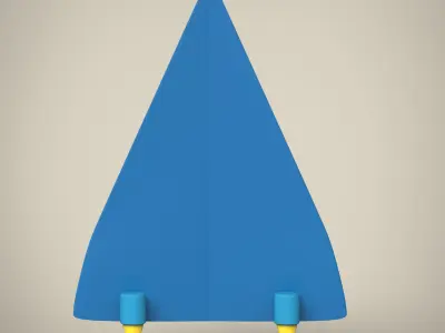 Cartoon plane Low-poly 3D model order